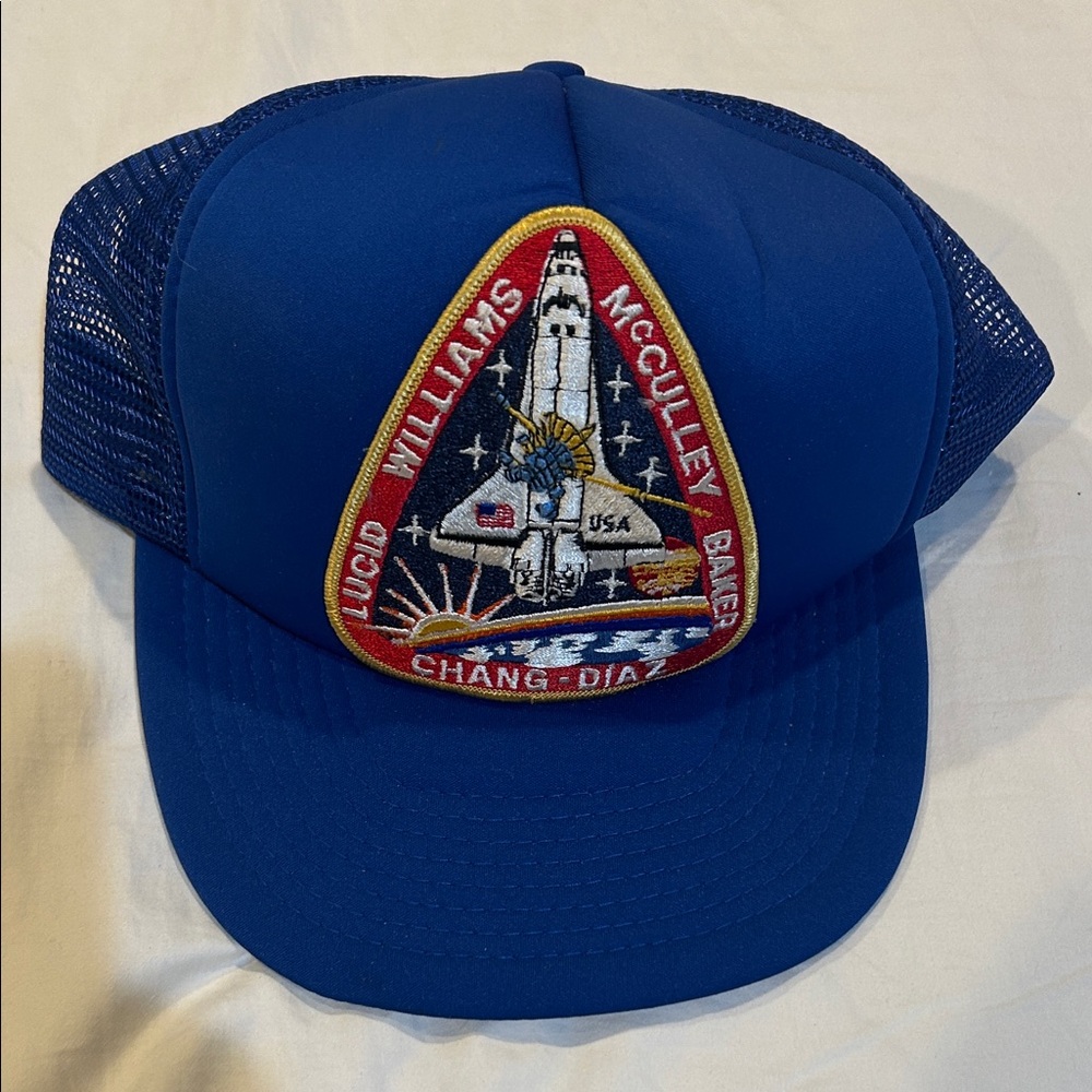 George Blue Trucker Hat with Shuttle Patch